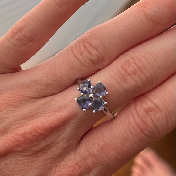 Size 7 Bengal Iolite SS ring NEW - Picture 3 of 4